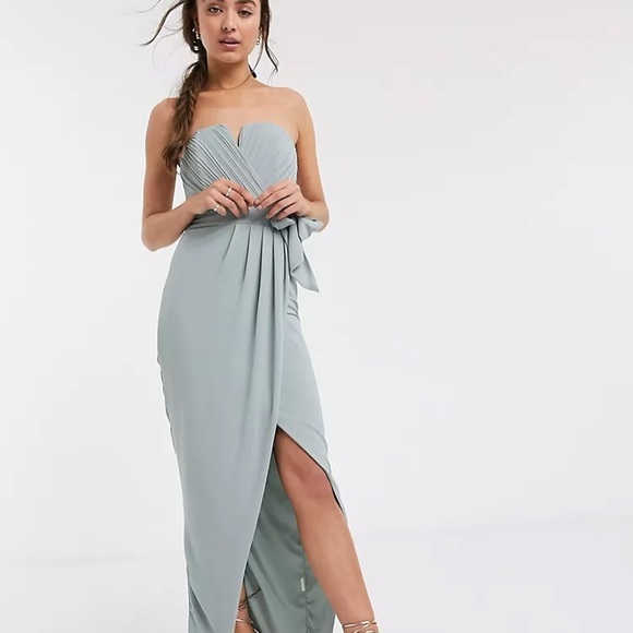 Heart shaped tube maxi evening bridesmaid dress - Picture 5 of 5